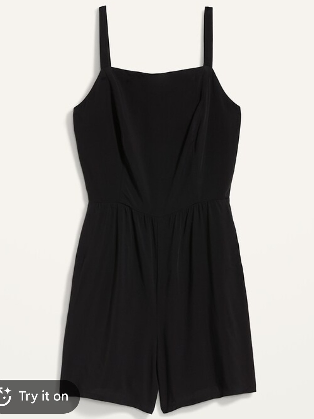 Old Navy Black Smocked Strapless Romper, size small